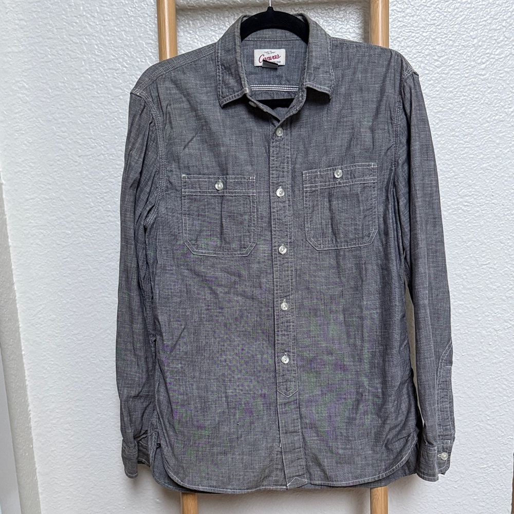 Lands End Charcoal Button Down Shirt